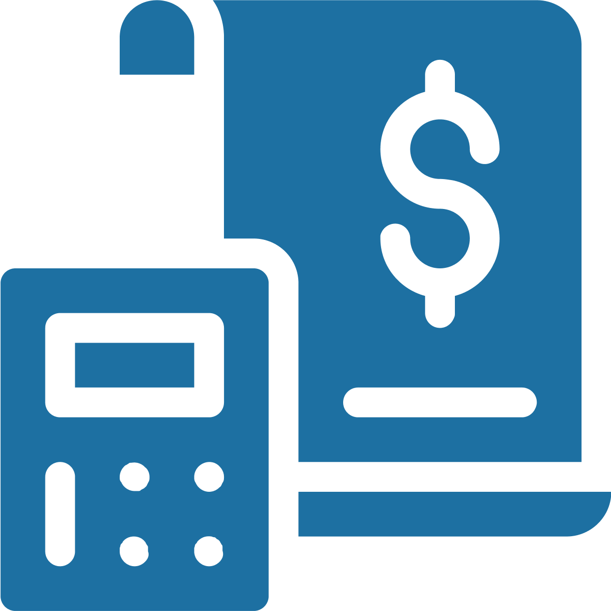 Blue taxes icon Blue taxes icon
